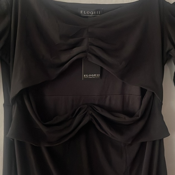 Eloquii Black Bodycon Dress with Cutout, Size 20 - NWT - Picture 2 of 5
